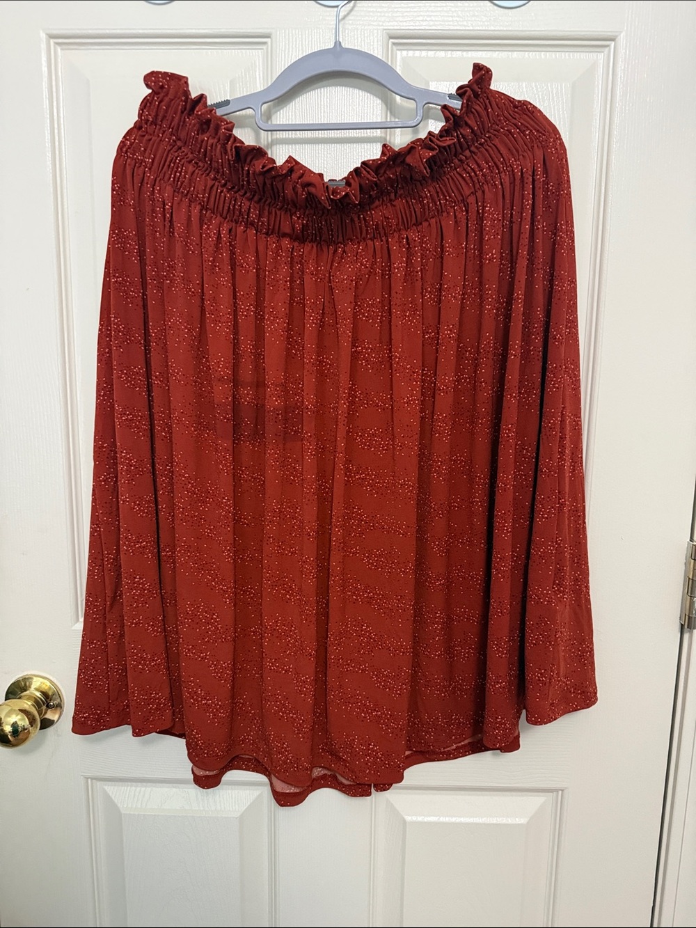LuLaRoe Red Speckled Highwaist Skirt